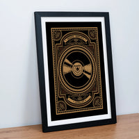Original Dubplate Art Print Black Frame