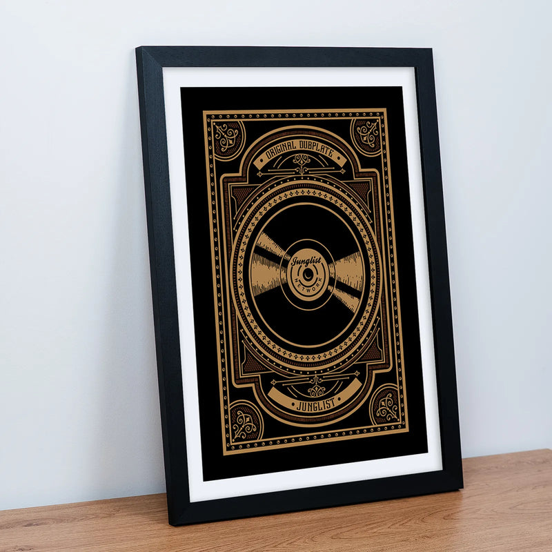 Original Dubplate Art Print Black Frame