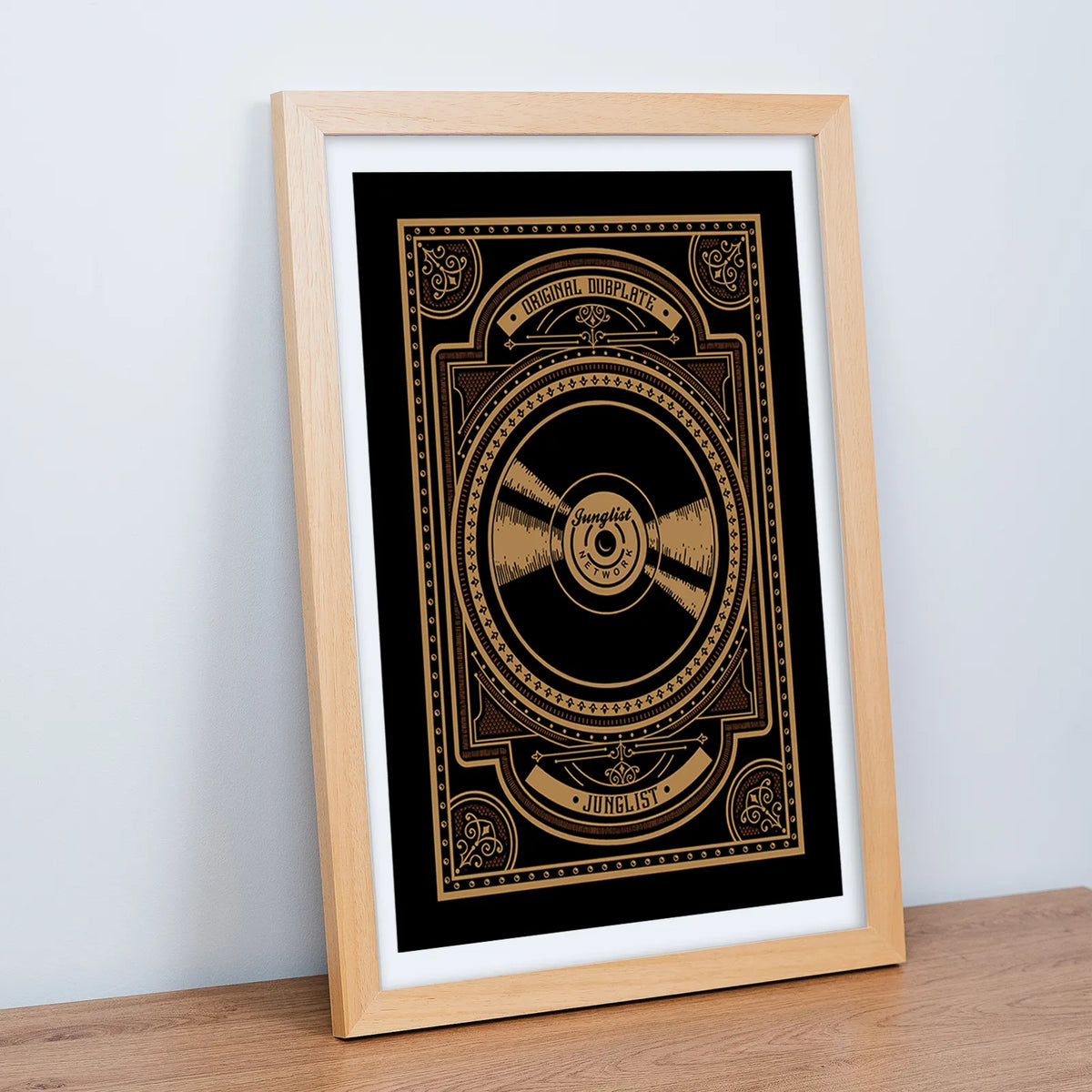 Original Dubplate Art Print Wooden Frame
