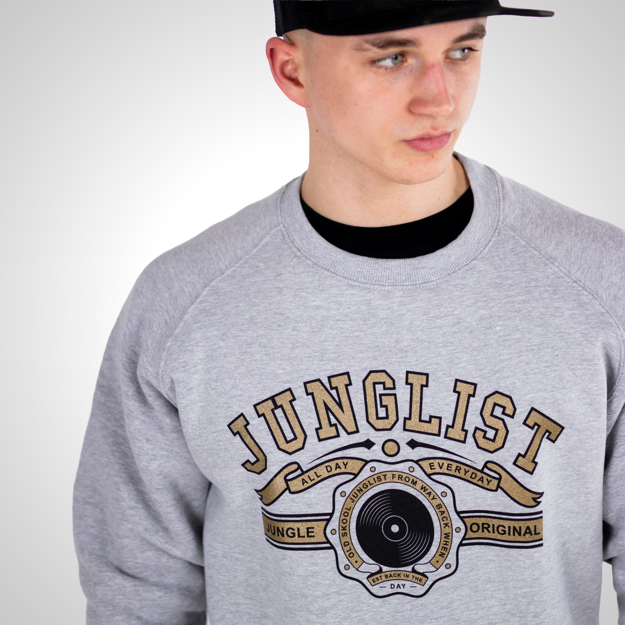 Original Junglist Grey Sweatshirt and cap
