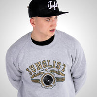 Original Junglist Grey Sweatshirt in gold ink