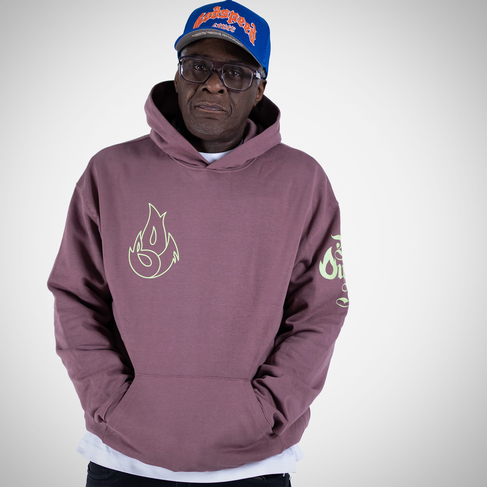 Born Outta Fire Flame Hoody worn by Marvellous Cain