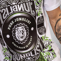 Pure Junglist Green & Black T-Shirt - White
