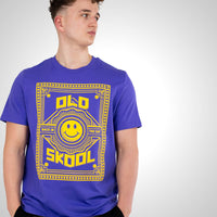 Old Skool Back in the Day Purple T-Shirt with Yellow print