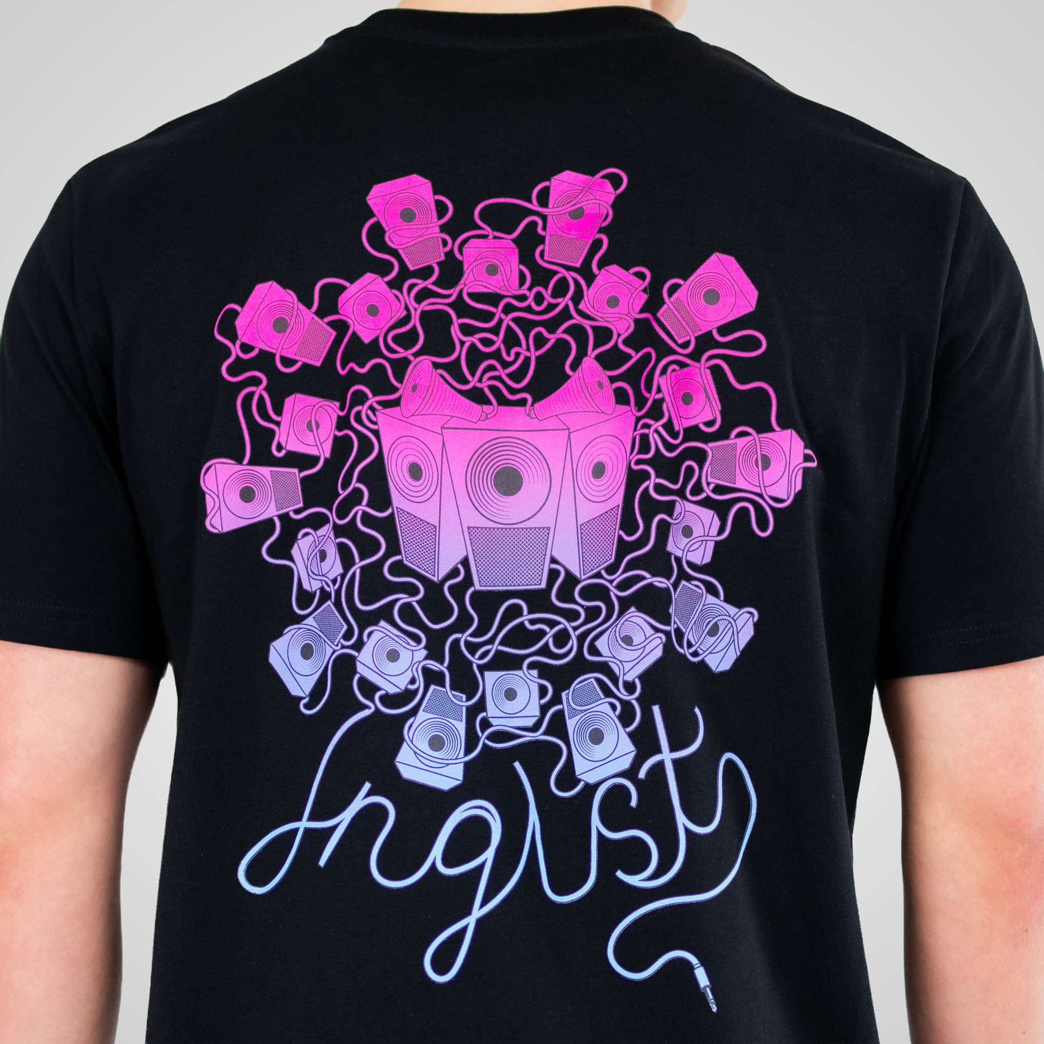Purple Soundsystem T Shirt back design