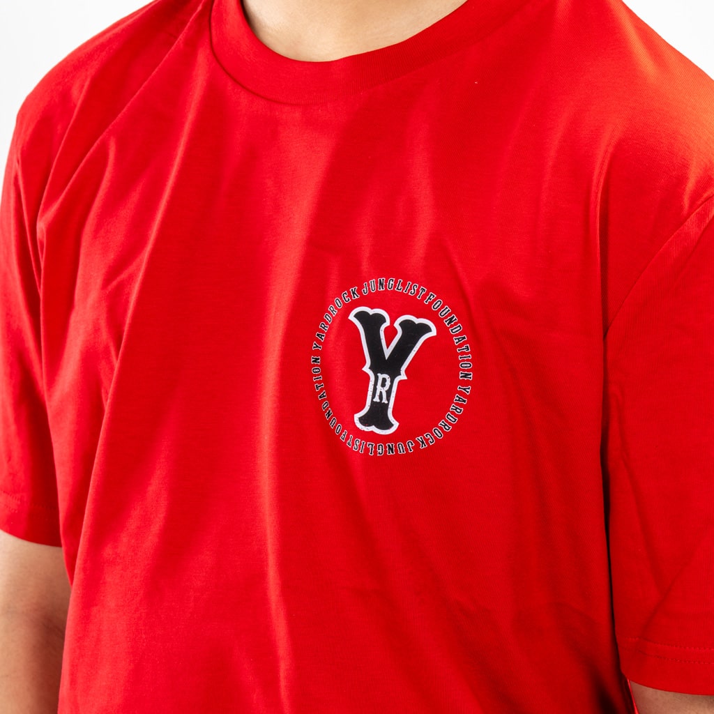 red vintage yardrock t shirt