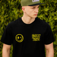Jnglst Tribe Rewired Smiley T-Shirt worn by model