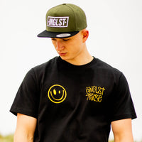Jnglst Tribe Rewired Smiley T-Shirt front print