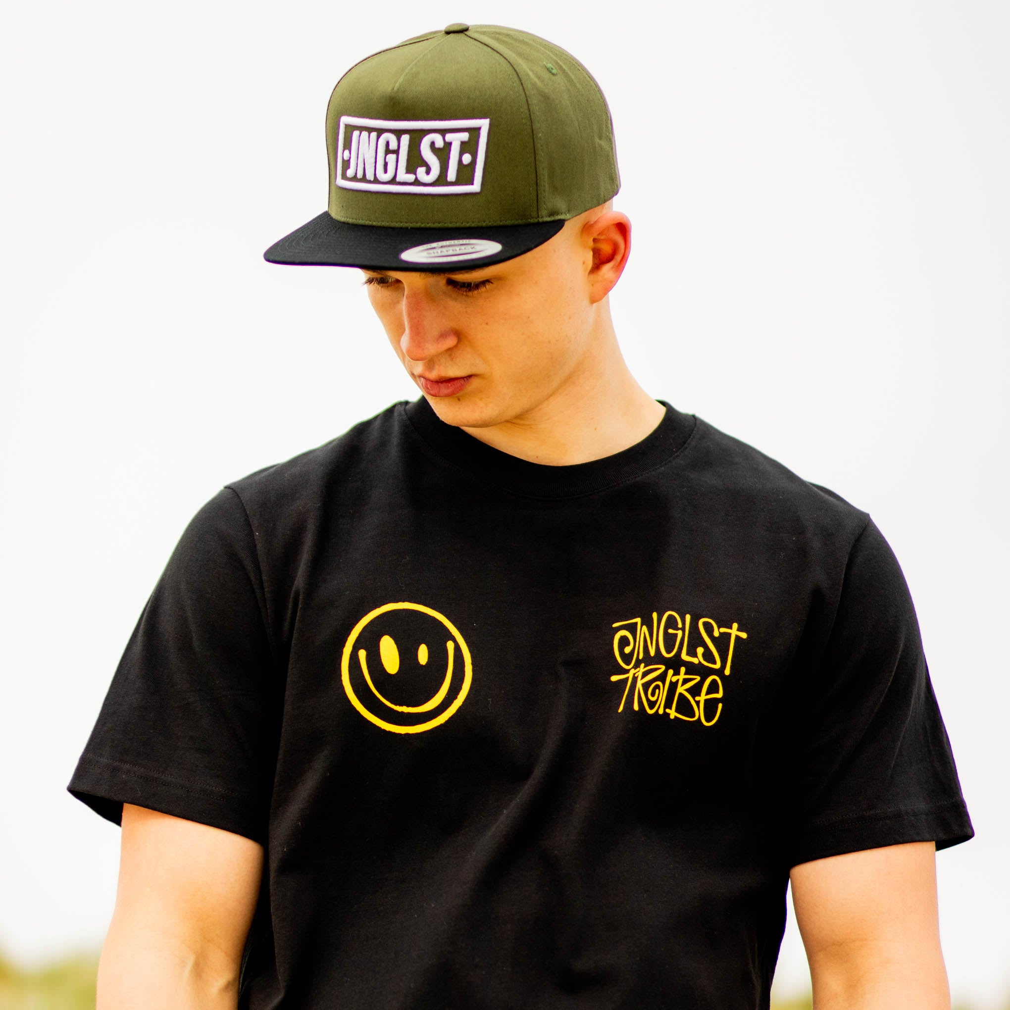 Jnglst Tribe Rewired Smiley T-Shirt front print