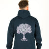 Back of Navy Roots Up Hoody