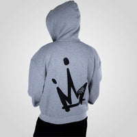 Royalty Crown Grey Zip Hoody back