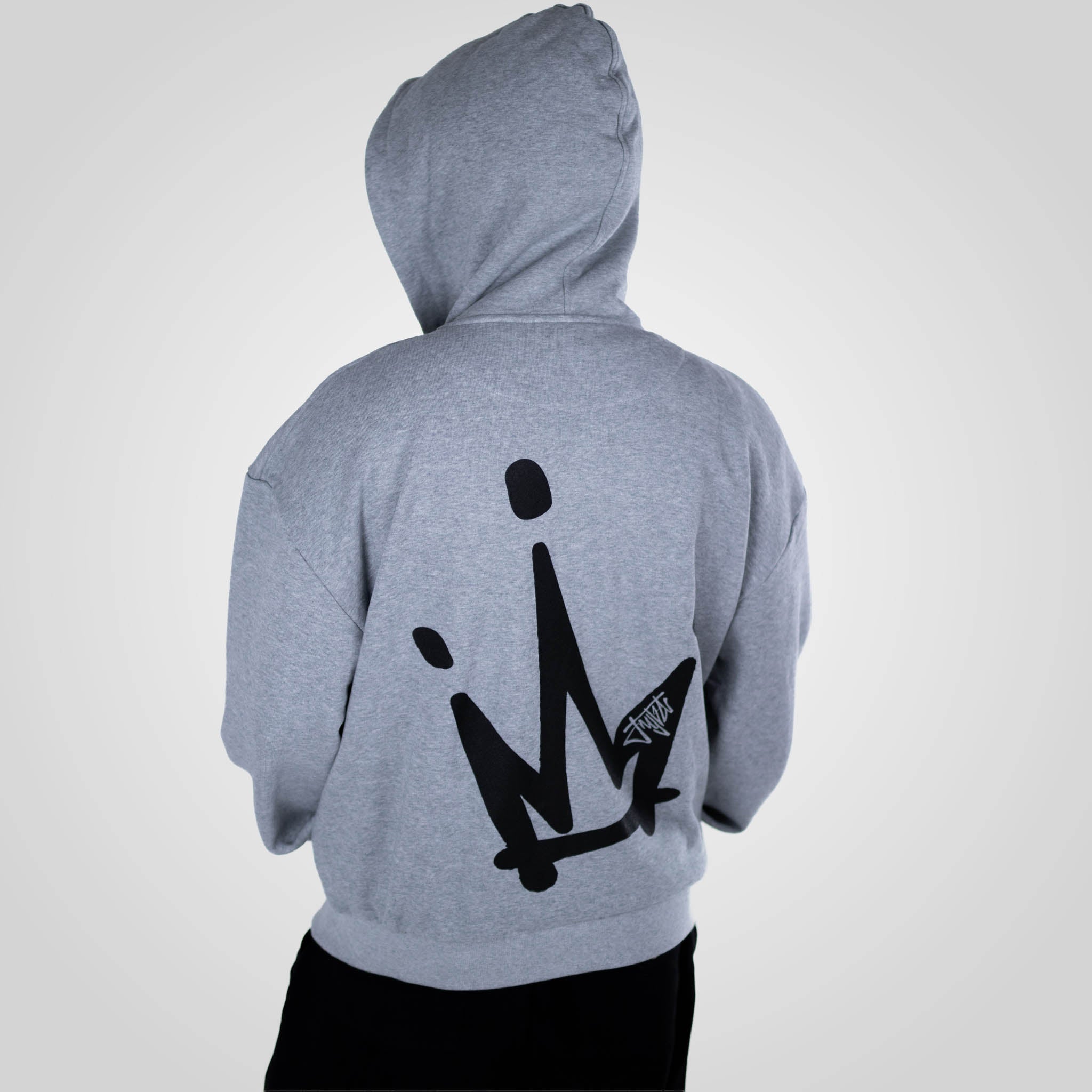 Royalty Crown Grey Zip Hoody back