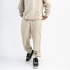 Sand french terry british streetwear tracksuit bottoms