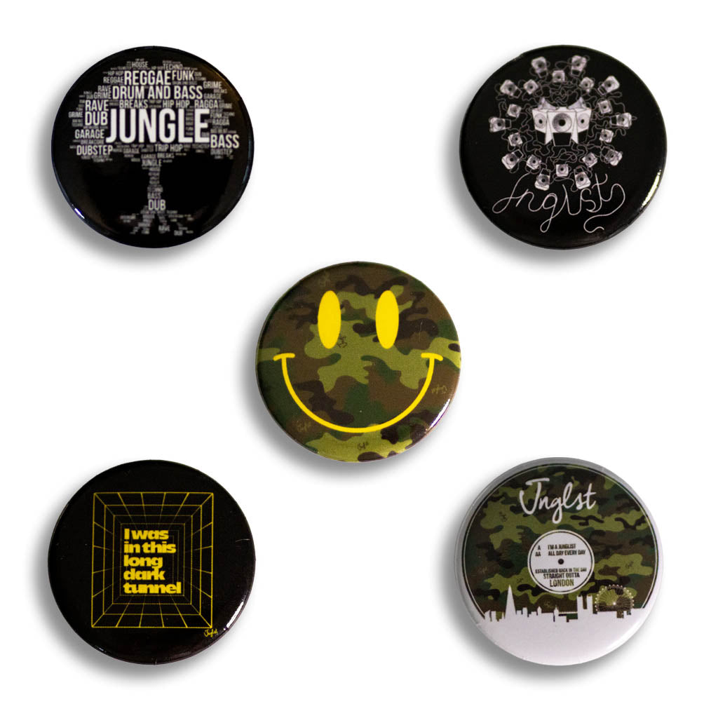 Pack of 5 Junglist Badges