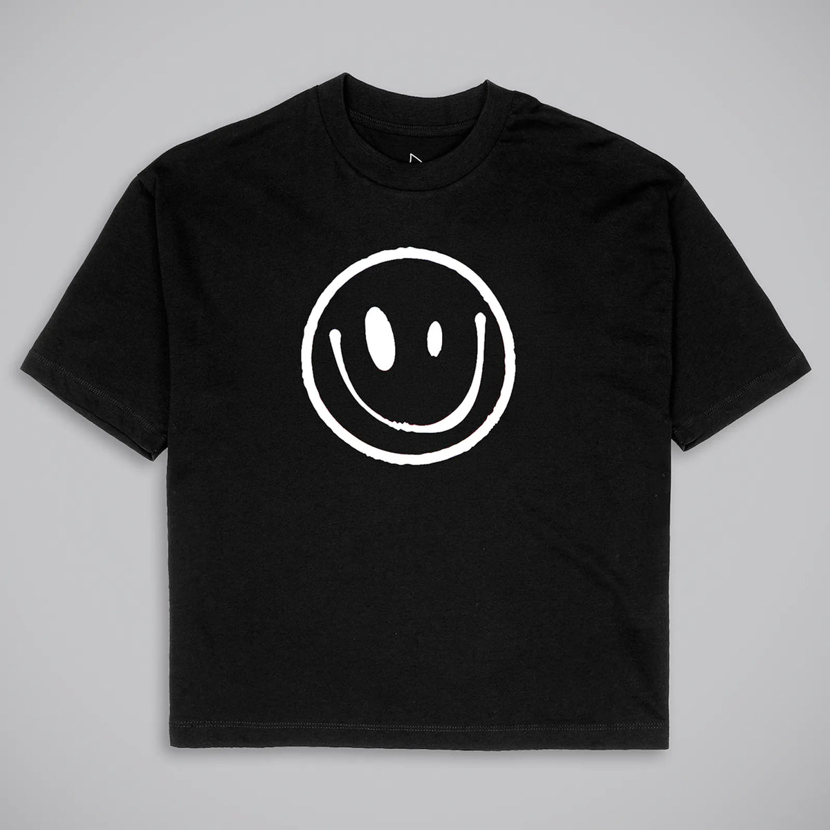 Rewired Smiley Print on a women's top for Junglists and Ravers