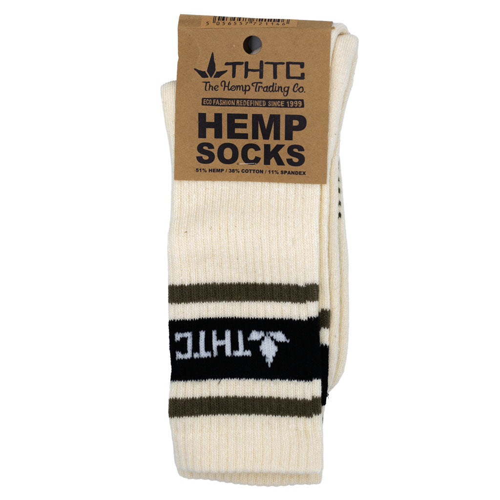 Natural Stripy Hemp Socks