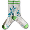Jnglst X THTC White and Green Hemp Socks