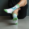 Jnglst X THTC White and Green Hemp Socks