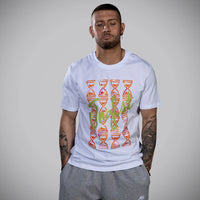 Orange Timepiece - White T-Shirt