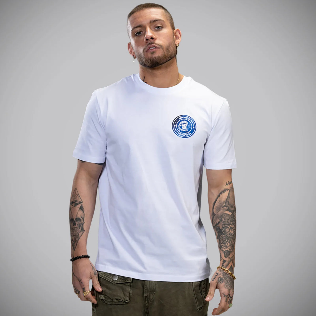 Triple 3 White Space Monkey T-Shirt