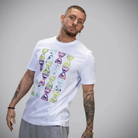 Multicoloured Timepiece - White T-Shirt
