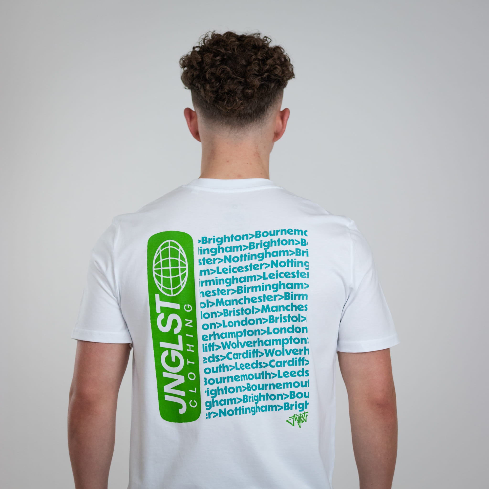 Junglist Tour Green on White T-Shirt