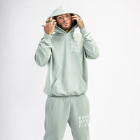 Born Outta Fire sage green tracksuit