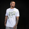 Green Junglist Design on a White T Shirt