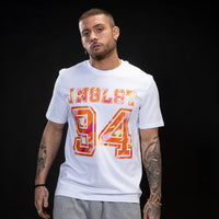 White Junglist 94 T-Shirt with Orange Camo 