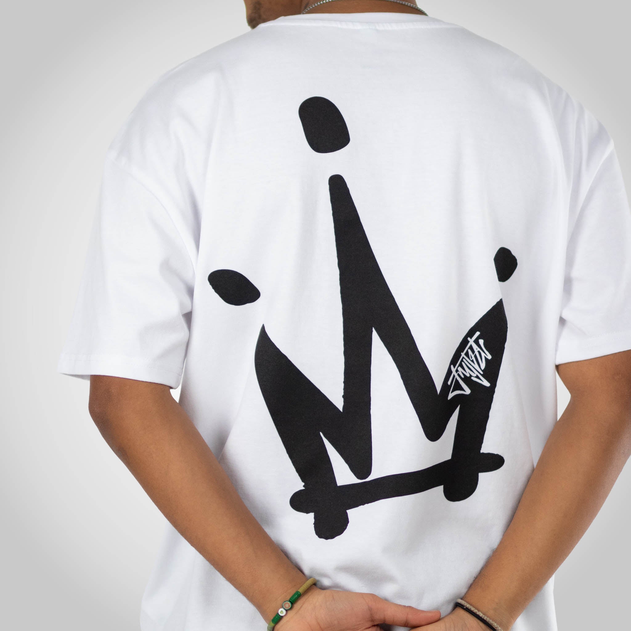 Royalty White Crown T Shirt back crown design