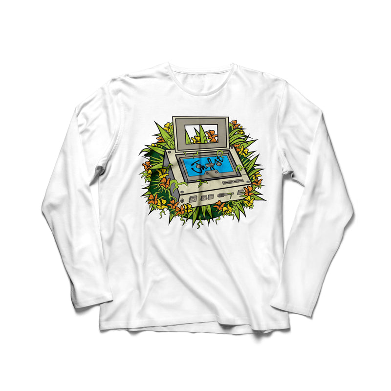 White Long Sleeve Walkman T Shirt