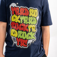 Navy Old School Junglist bombsquad tee shirt