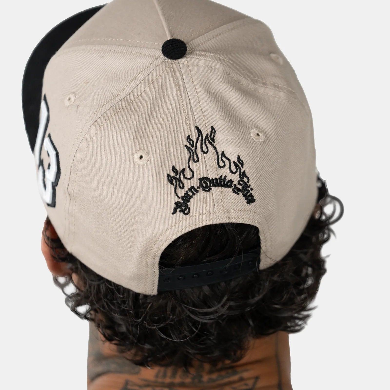 Yardrock x Born Outta Fire 5-Panel Cap - Beige