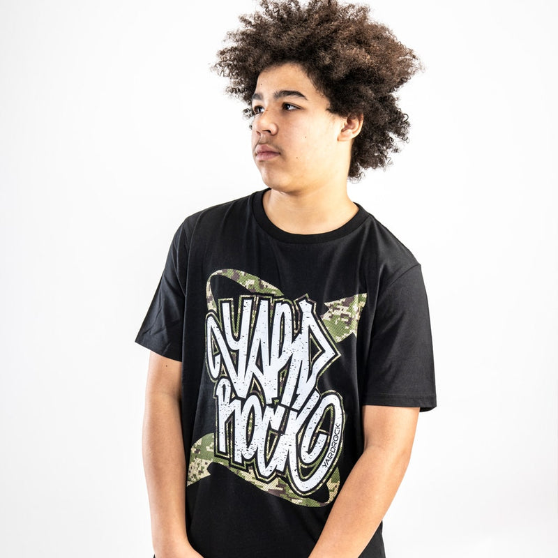 Black Tagger T Shirt from Yardrock Junglists