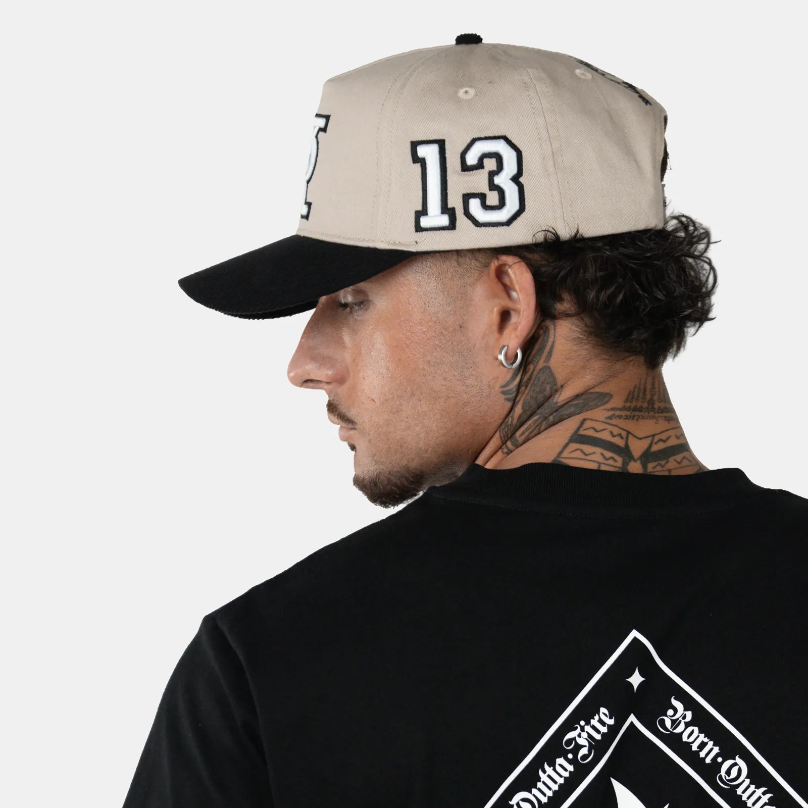 Yardrock x Born Outta Fire 5-Panel Cap - Beige