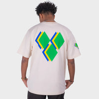 Natural Relaxed Fit Vincey Diamond T-Shirt