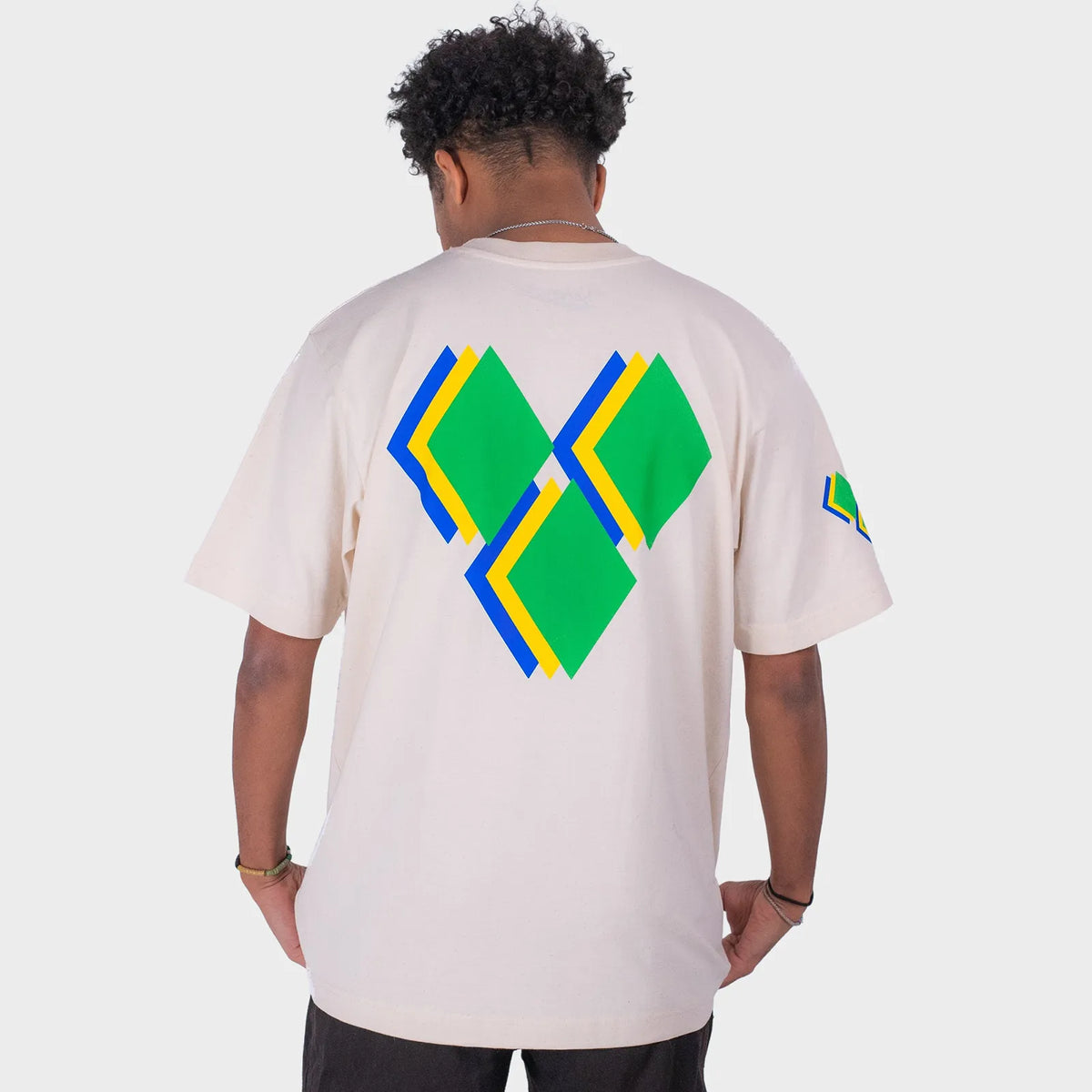 Natural Relaxed Fit Vincey Diamond T-Shirt