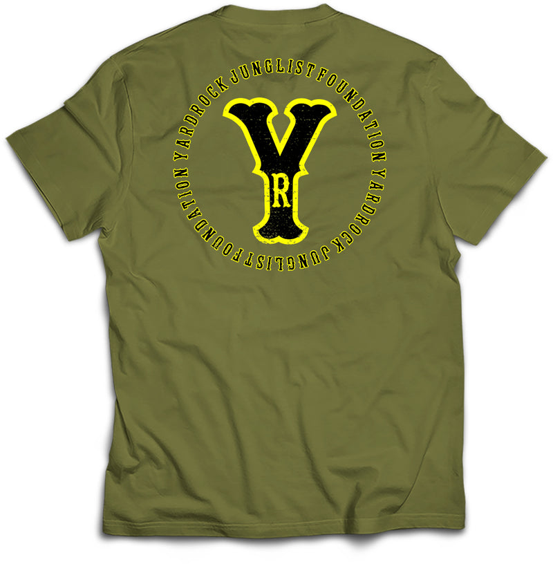 Yardrock Vintage Green Junglist T Shirt Back