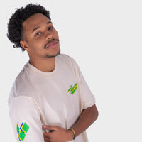 Natural Relaxed Fit Vincey Diamond T-Shirt