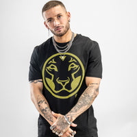 Junglist lion t shirt yellow print