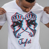White Jnglst 3d Lion Drum and Bass T-Shirt