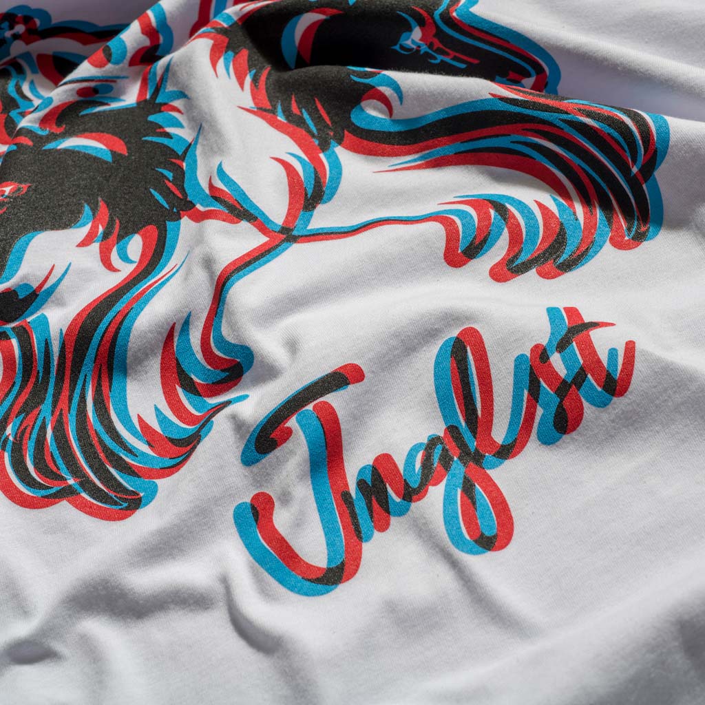 White Junglist T-Shirt Close up