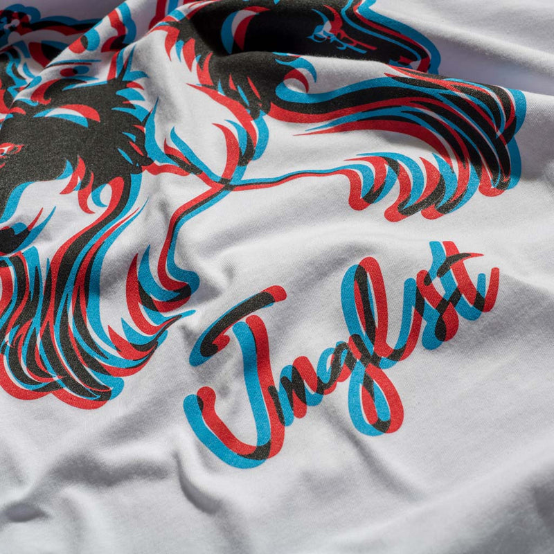 White Junglist T-Shirt Close up