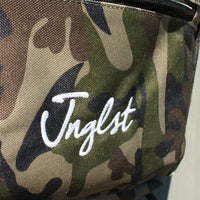 Close up of Junglist logo on Junglist Backpack