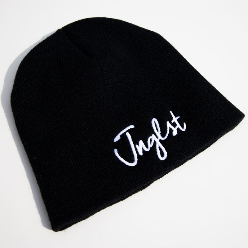 Black Junglist Beanie by Jnglst Clothing