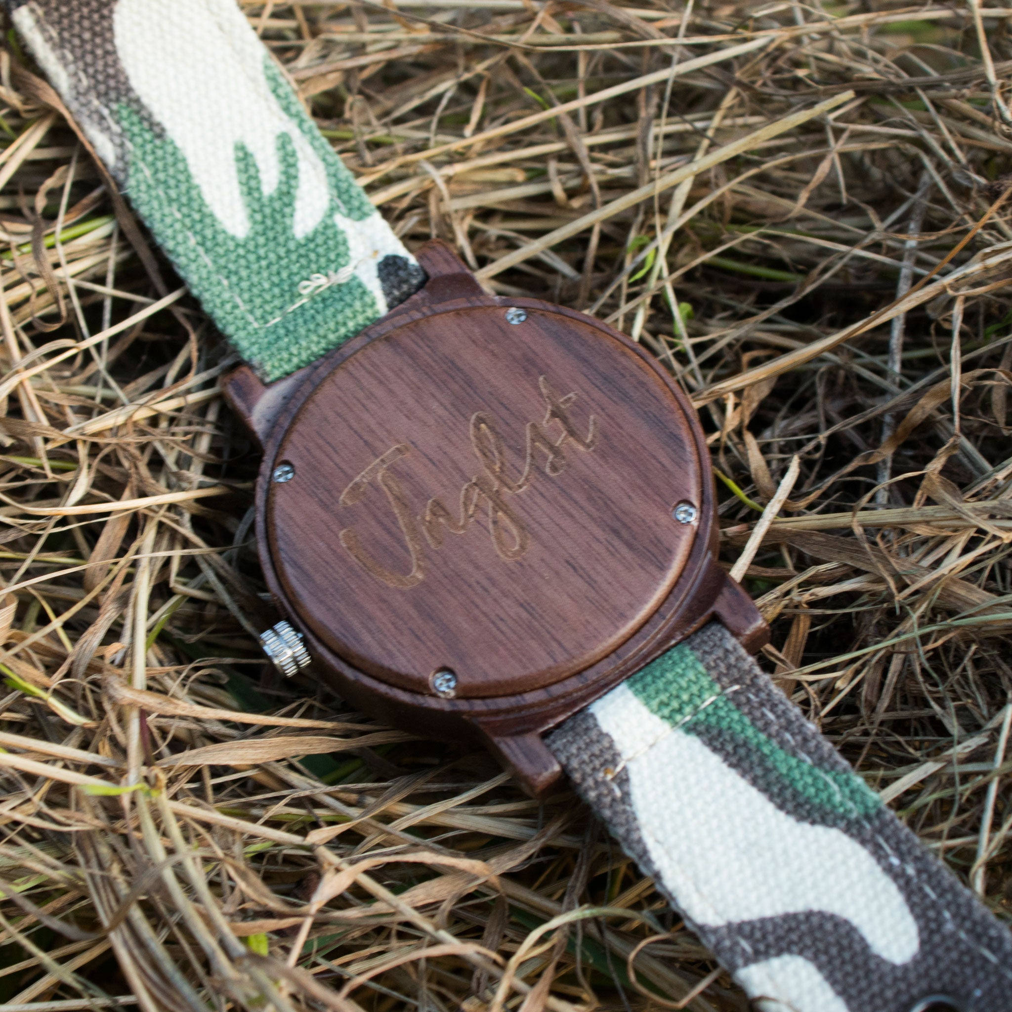 Bamboo Watch for Junglists engraved back