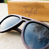 Dark Bamboo Sunglasses with Bamboo Case