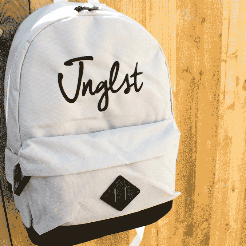 Grey 2 tone jnglst backpack for Drum and Bass Heads