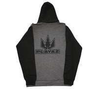 Playaz Grey Zip Hoody Back