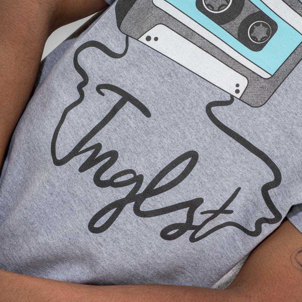 Close up of Mixtape Grey T-Shirt